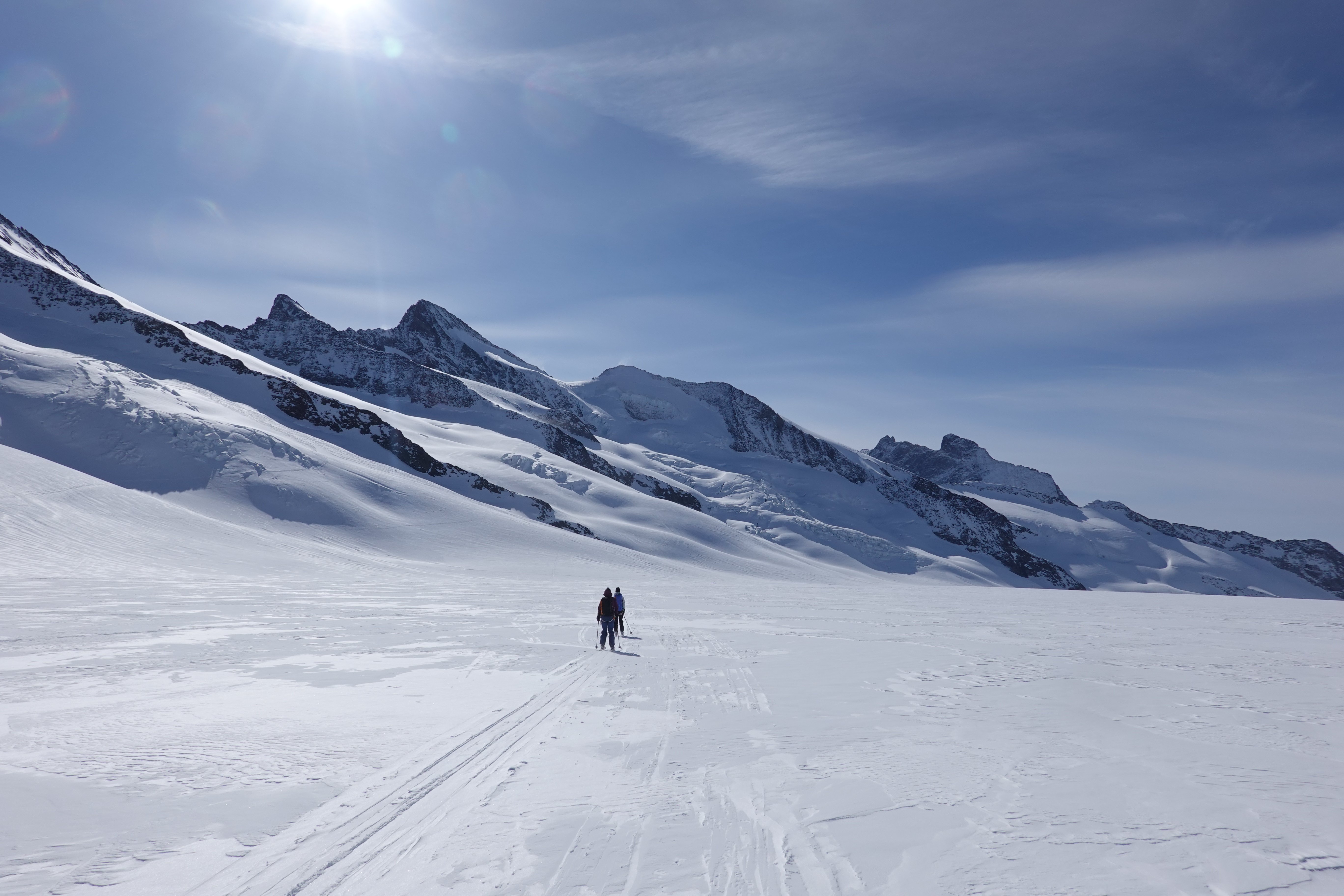 Ski tourers on the Eternal Snowfield